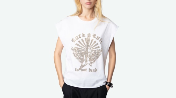 Camiseta Sin Mangas CloeWOOP ICO FLOC JE T AIME ZADIG &amp; VOLTAIRE